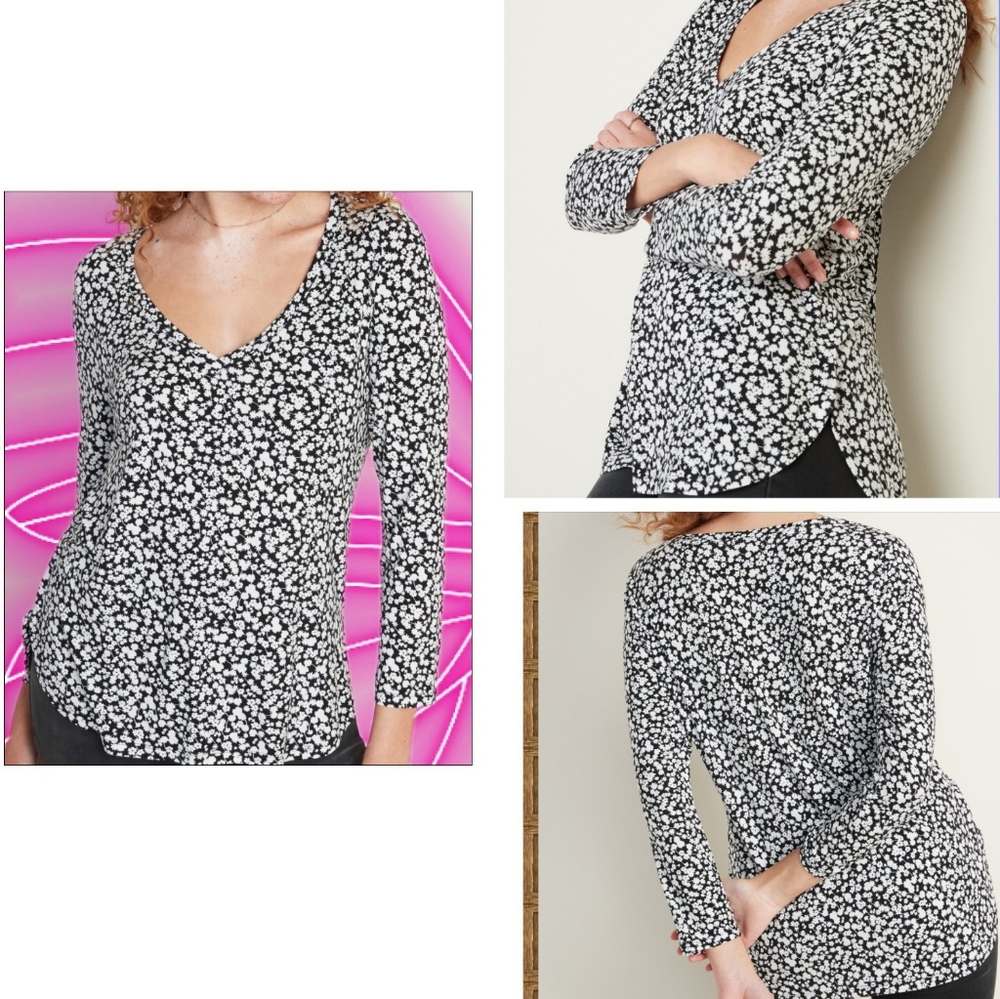OLD NAVY Floral V-Neck Top